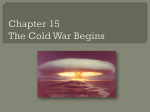 Chapter 15 The Cold War Begins