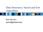 Data Structures and Search Algorithms