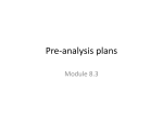Pre-analysis plans - Running Randomized Evaluations