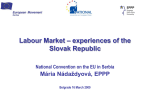 Labour Market – experiences of the Slovak Republic 5 years after