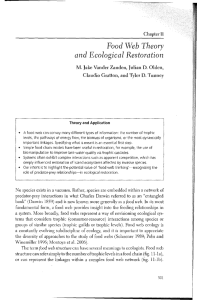 Food Web Theory and Ecological Restoration