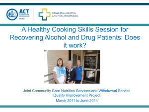 Community Services Presentation - ACT Health