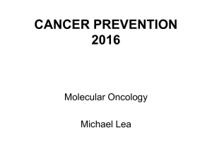 CANCER PREVENTION - Rutgers New Jersey Medical School