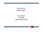 Lecture 6: Interrupts