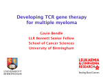 Developing TCR gene therapy — Gavin Bendle