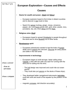 European Exploration—Causes and Effects