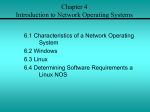 Chapter 6 Introduction to Network Operating Systems
