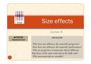 Size effects
