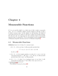 Chapter 4 Measurable Functions