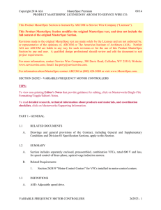 section 262923 - variable-frequency motor