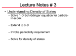 Lecture Notes # 3