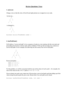 Review Questions: Trees