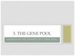 3. The Gene Pool - NCEA Level 2 Biology