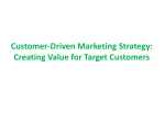 Customer-Driven Marketing Strategy: Creating Value for Target
