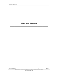 JSP and Servlet Notes