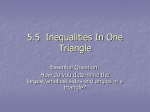 5.5 Inequalities In One Triangle