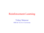 Reinforcement Learning and Markov Decision Processes I