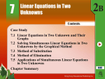 Chapter 7 Linear Equations in Two Unknowns