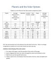 Activities: Scale drawing of the solar system