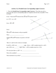 Activity 3.2.2 Parallel Lines Corresponding Angles Converse