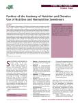 Position of the Academy of Nutrition and Dietetics