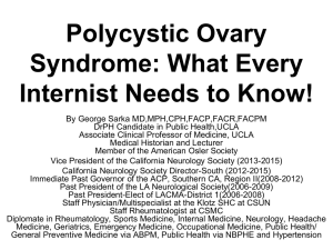 Polycystic Ovary Syndrome: Pearls, Pitfalls and Advances in 2010