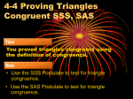 Congruent Triangles 4-2B