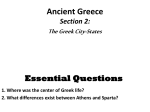 Ancient Greece Section 2: The Greek City