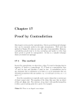 Chapter 17 Proof by Contradiction