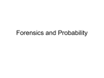 Forensics and Probability