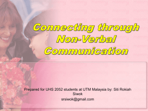 Nonverbal communication has its special functions in our