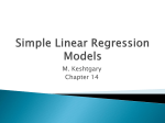 Simple Linear Regression Models