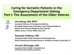 Caring for Geriatric Patients in the Emergency Department Setting
