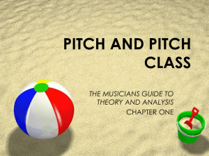 PITCH AND PITCH CLASS - Mr. Deininger`s Page
