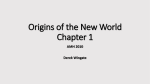 Origins of the New World Chapter 1 - Wingate, IRSC