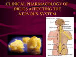 CLINICAL PHARMACOLOGY OF DRUGS AFFECTING THE