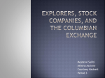 Stock Companies, Columbian Exchange, And Explorers