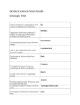 Grade 6 Science Study Guide Geologic Time Major subdivisions of