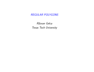 Regular polygons - TTU Math Department