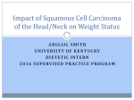 Impact of Squamous Cell Carcinoma of the Head/Neck on Weight