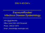 Exposure Routes/Infectious Disease Epi