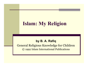 Islam: My Religion