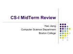 Midterm Review - Boston College Computer Science Department