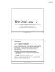 Oral Law 2 - Beth David Messianic Congregation