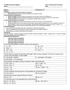 CCGPS Advanced Algebra