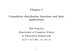 Chapter 5 Cumulative distribution functions and their applications