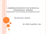 Schottky diode , By - Corporate Group of Institutes