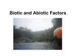 Biotic and Abiotic Factors