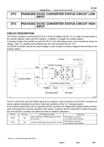 DTC P0A09/265 DC/DC CONVERTER STATUS CIRCUIT LOW