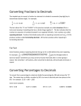 Converting Decimals to Percentages